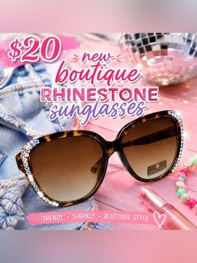 Boutique Rhinestone Sunglasses - multiple colors and styles